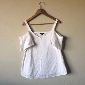 ◈ White Cold Shoulder Cotton Blouse ◈
